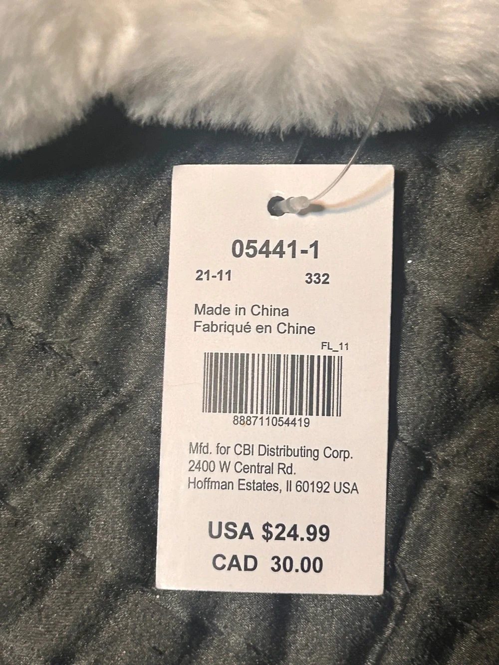 Claire's White Furry Cat Ear Earmuffs with Silver Glitter Accents
